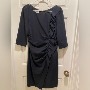 Kay Unger Elegant black Dress with Ruffle Detail